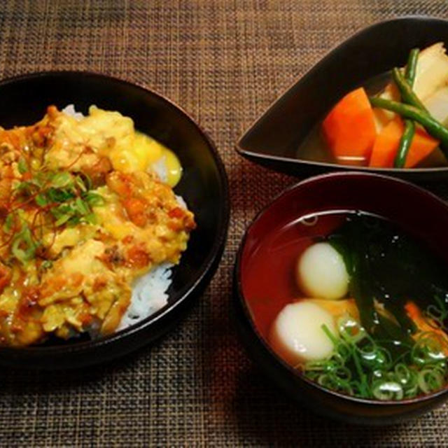 白玉団子ｄｅお雑煮風☆きざみ穴子の玉子とじ丼♪☆♪☆♪