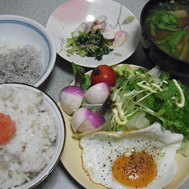 休日の朝ごはん。お澄ましあんこ