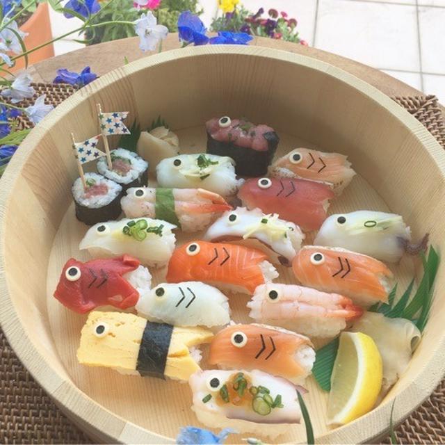 簡単☆こどもの日の寿司デコ