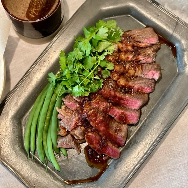 中華風ステーキの夜ごはん