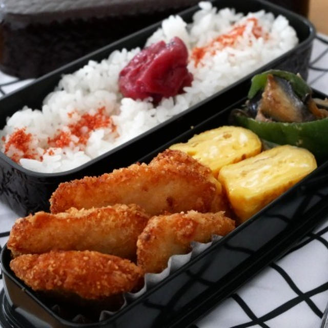 冷凍ストックでチーズチキンカツ弁当