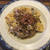 ナスとひき肉のパスタ Pasta con carne macinata e melanzane