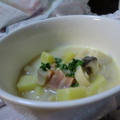 ポテトとエリンギのチーズクリームスープ～焼き魚の晩ごはんに