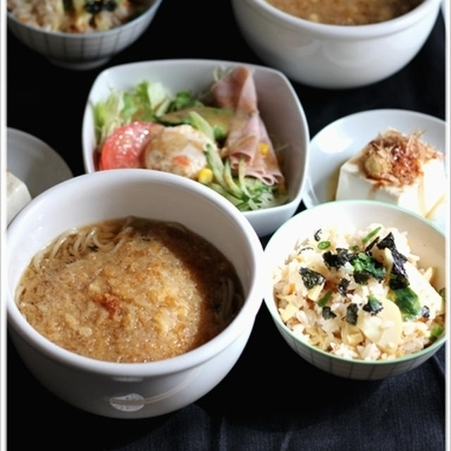 たけのこご飯のランチ。