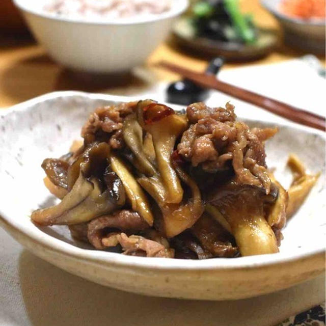 豚肉ときのこの佃煮 作り置き 常備菜 簡単 ご飯のお供 お弁当おかず 包丁不要 By はるはるさん レシピブログ 料理ブログのレシピ満載