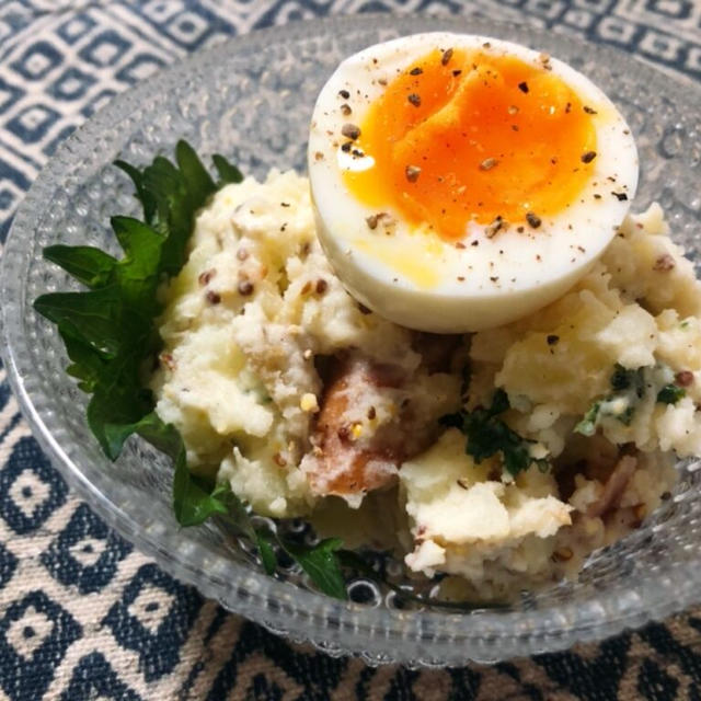 【やみつき！！】とろーり半熟卵の居酒屋風ポテトサラダ【おつまみレシピ】