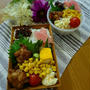 から揚げ弁当　＆　前夜のすきやき弁当