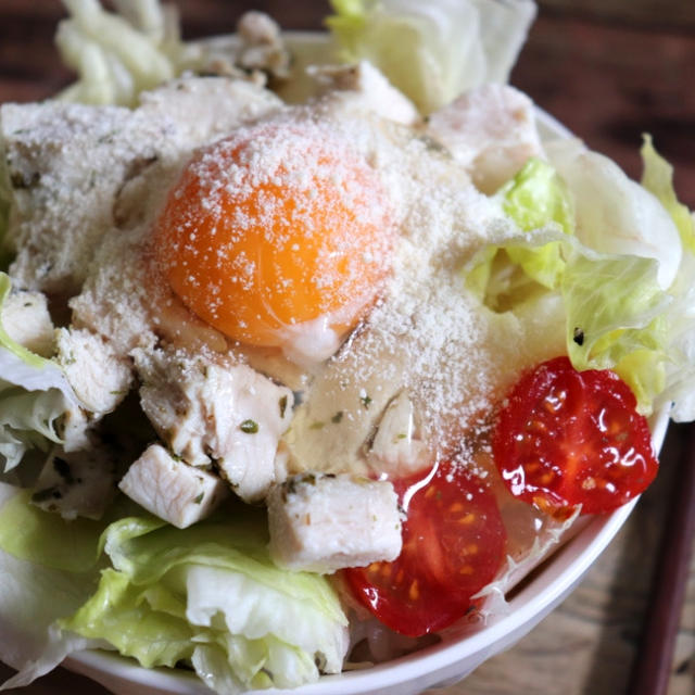 【簡単！節約、時短】早い！安い！旨い！サラダチキンTKGの朝ごはん♪