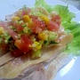 今日のお料理♪蒸し鶏の夏野菜ドレッシング