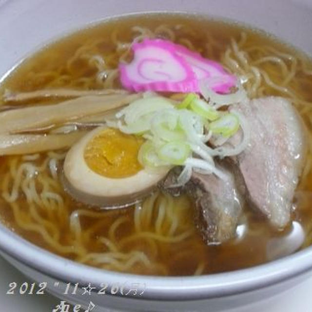 お家で、お店風の煮干しだしラーメン♪