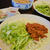 冷やし肉味噌うどんと簡単生春巻き