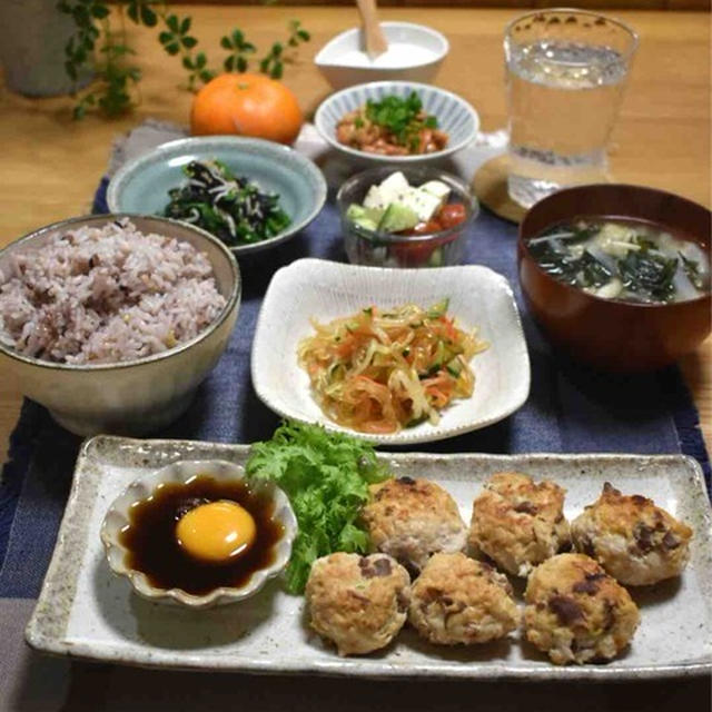焼き肉の残りからのメインディッシュな晩ごはん。