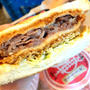 京都からの新幹線で、カツサンド食べ比べ