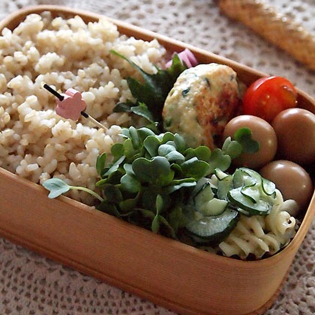 京菜の和風ハンバーグ・・お弁当＆遊んでみたよ♪