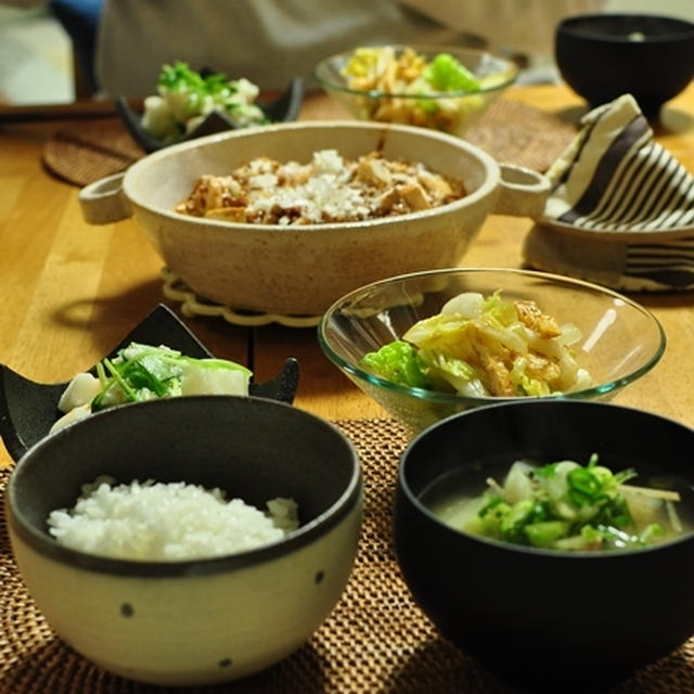 大根と白菜の使い回しおかずの晩ごはん 第3弾　とお稽古ごと