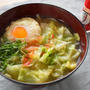 レタスと落とし卵の鶏だしうどん【ぐんまクッキングアンバサダー】優しい味で朝ごはんにもぴったり簡単レシピ。