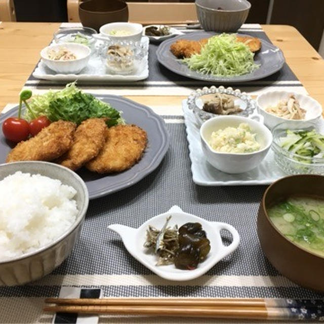 ストウブ18でチキンカツの夕飯♪