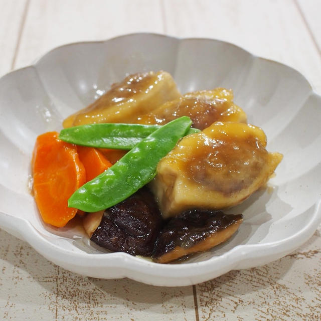 タスカジの作り置きで人気のメニュー「高野豆腐の肉詰め照り煮」