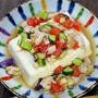 残り野菜で作る「サラダ風冷奴」&「海苔から弁当と給付金振り込まれてました」