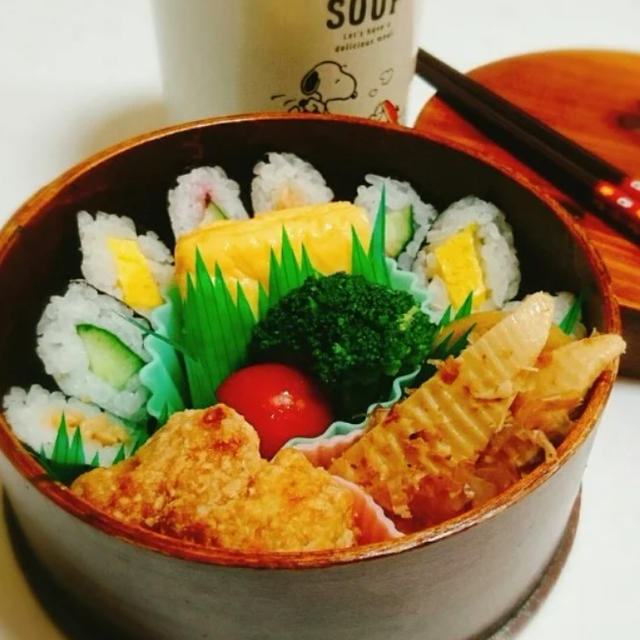 細巻き海苔巻き弁当〖普通弁当〗   #平日お昼ご飯はお弁当or外食