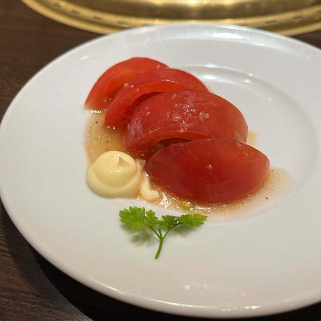 焼肉お祝い晩ごはんと　生シフォン断面