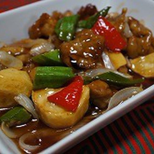 ポン酢ジュレと豚薄切り肉で作る簡単酢豚