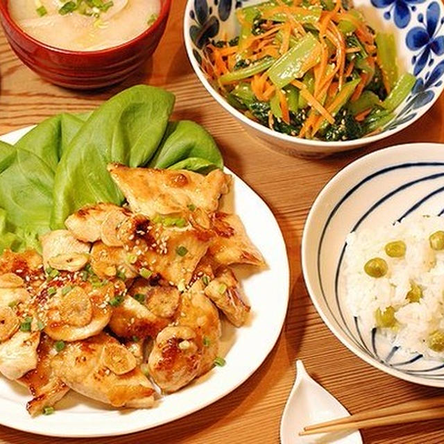 【安くてヘルシー！】鶏胸でOK♪一人前約１５０円＊焼肉チキン定食