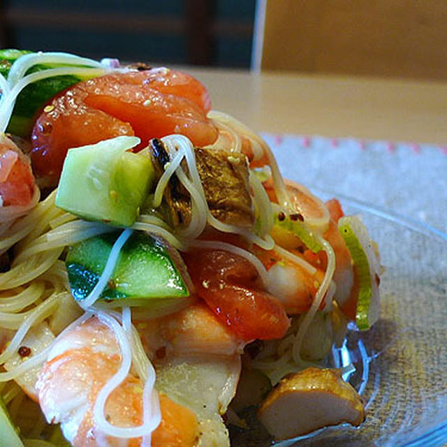 野菜ごろごろ☆冷製パスタ