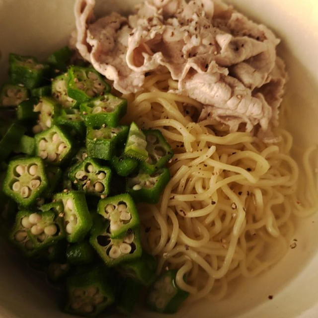 【１０分・包丁なし】冷やし豚オクラーメン