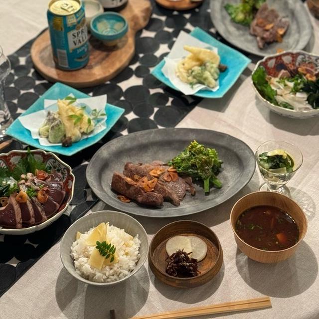 今週末も筍ごはんとご馳走の夜ごはん♪
