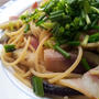 お昼☆茄子とベーコンのパスタ