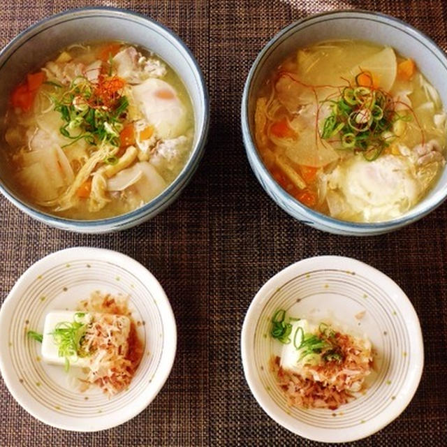 ゆるりと日々ごはんの再開☆味噌にゅう麺♪☆♪☆♪