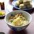 ごぼう天うどんと、高菜じゃこおにぎり