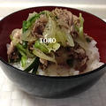 野菜たっぷりスタミナ豚肉どんぶり♪