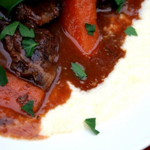 Beef Stew over Gritsビーフシチューとグリッツ