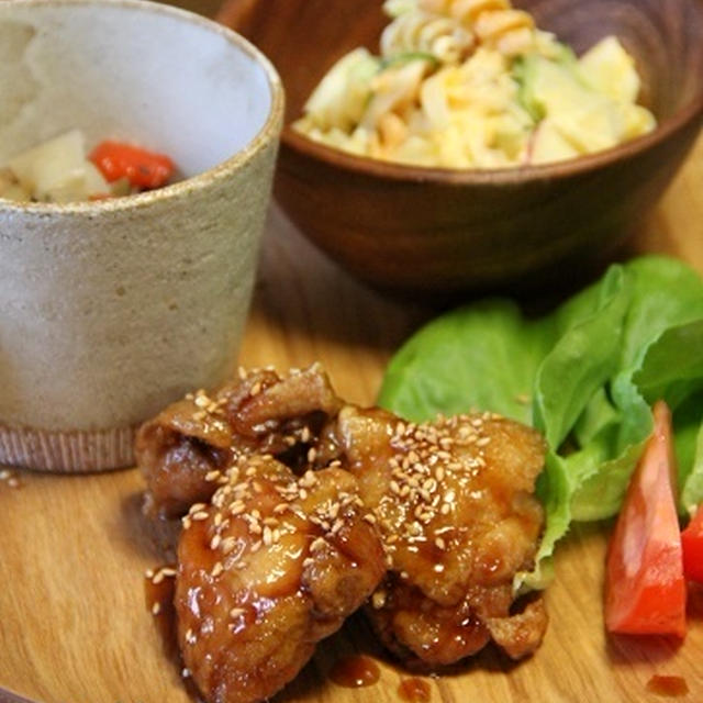 名古屋の手羽先風♪唐揚げ。黒ごまチキン、くらしのアンテナ掲載。
