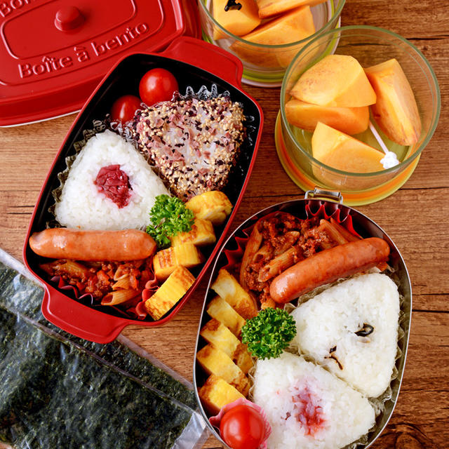 【今日のおべんと】おにぎり弁当　／　忘れ物