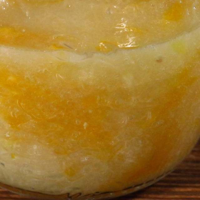 皮だけをゆず塩麹にされた柚子の逆襲が始まるのです➖塩ゆずと、すだちシロップの火入れ。