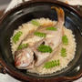 土鍋で鯛めしと、湯豆腐の夜ごはん
