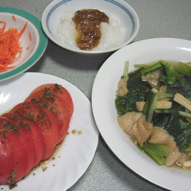野菜の煮物の晩ご飯