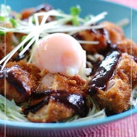 味噌ヒレカツ丼温玉のっけ♪