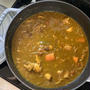 カボチャの全てを使ったチキンカレー♪