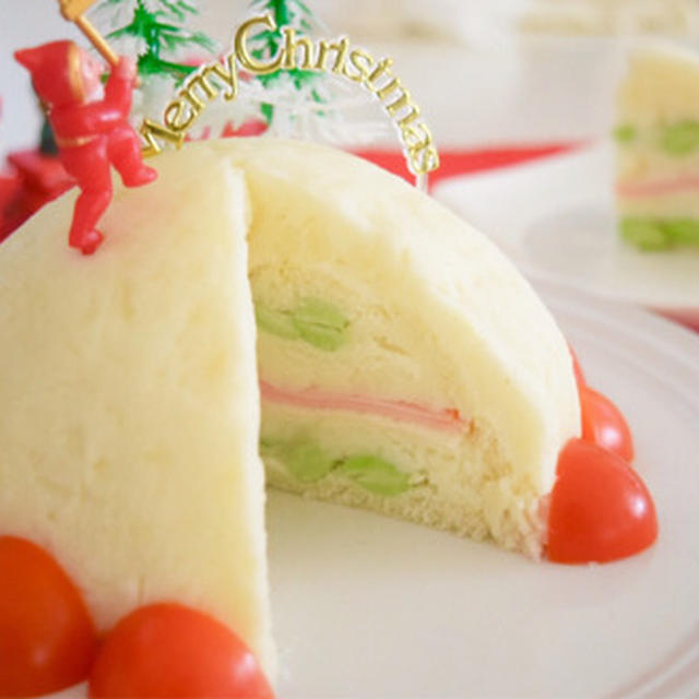 ナッペが下手でも大丈夫 クリスマスケーキみたいなサンドイッチ By ぷちみみんさん レシピブログ 料理ブログのレシピ満載