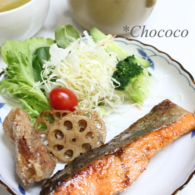 サーモンの和風ムニエル　お弁当