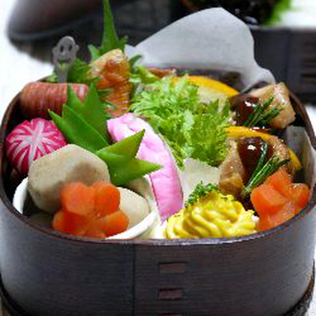◇お弁当と手作りチョコ***鶏もも肉の橙々ソース。