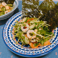 【ひんやりおつまみレシピ】豆苗のキムチーズナムル