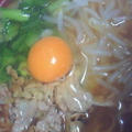 チンゲン菜の野菜炒めのラーメン