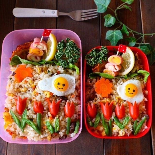 お花畑＊デコ花見弁当