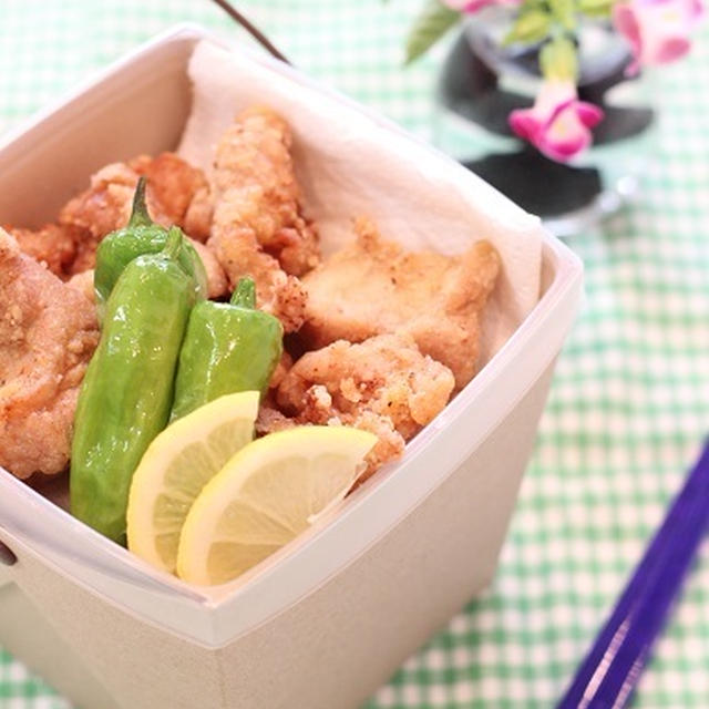 カフェ弁★cafeBoxでスパイシーからあげ弁当（レシピあり）