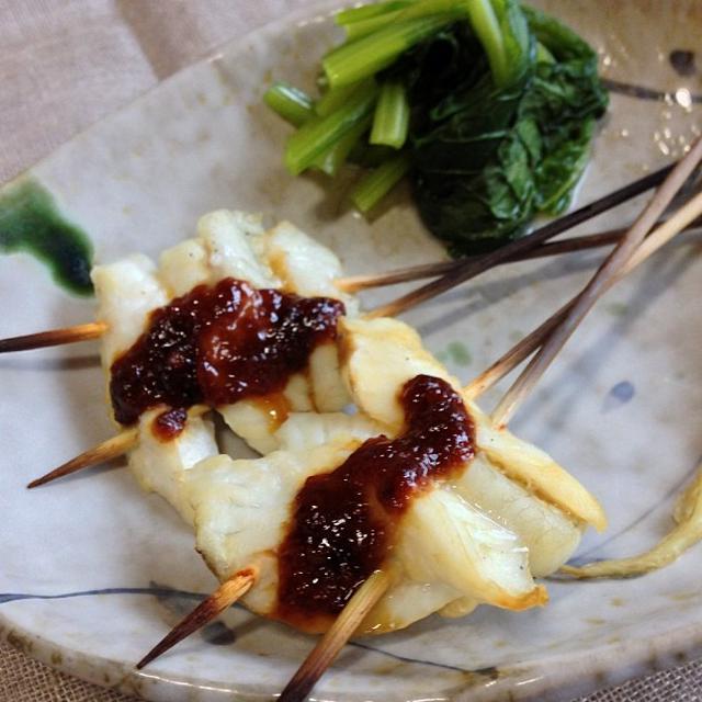 お正月の残り物でCooki'n（マダカの味噌焼きと正月菜の蒸し煮）